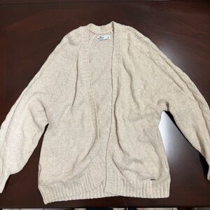Hollister Women's Beige Cardigan Sweater